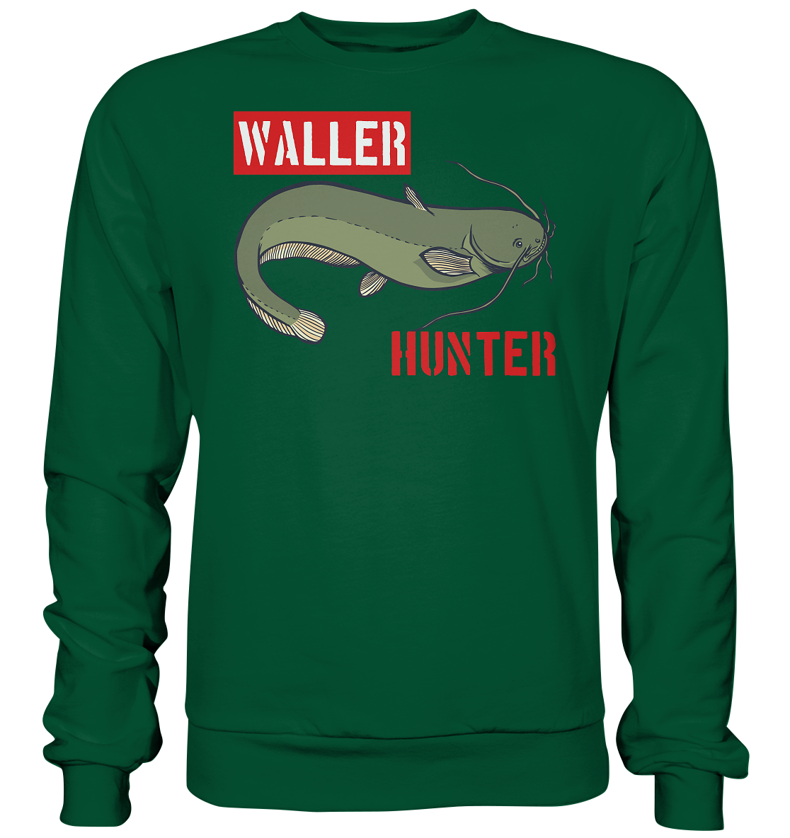 Waller Hunter - Wels Angler - Basic Sweatshirt