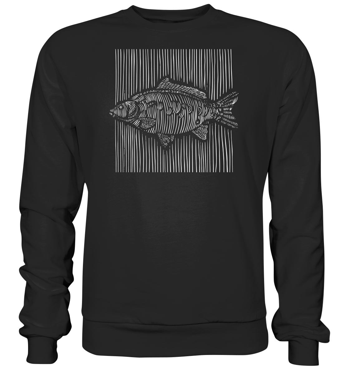 Carp Karpfen 3D Line - Basic Sweatshirt