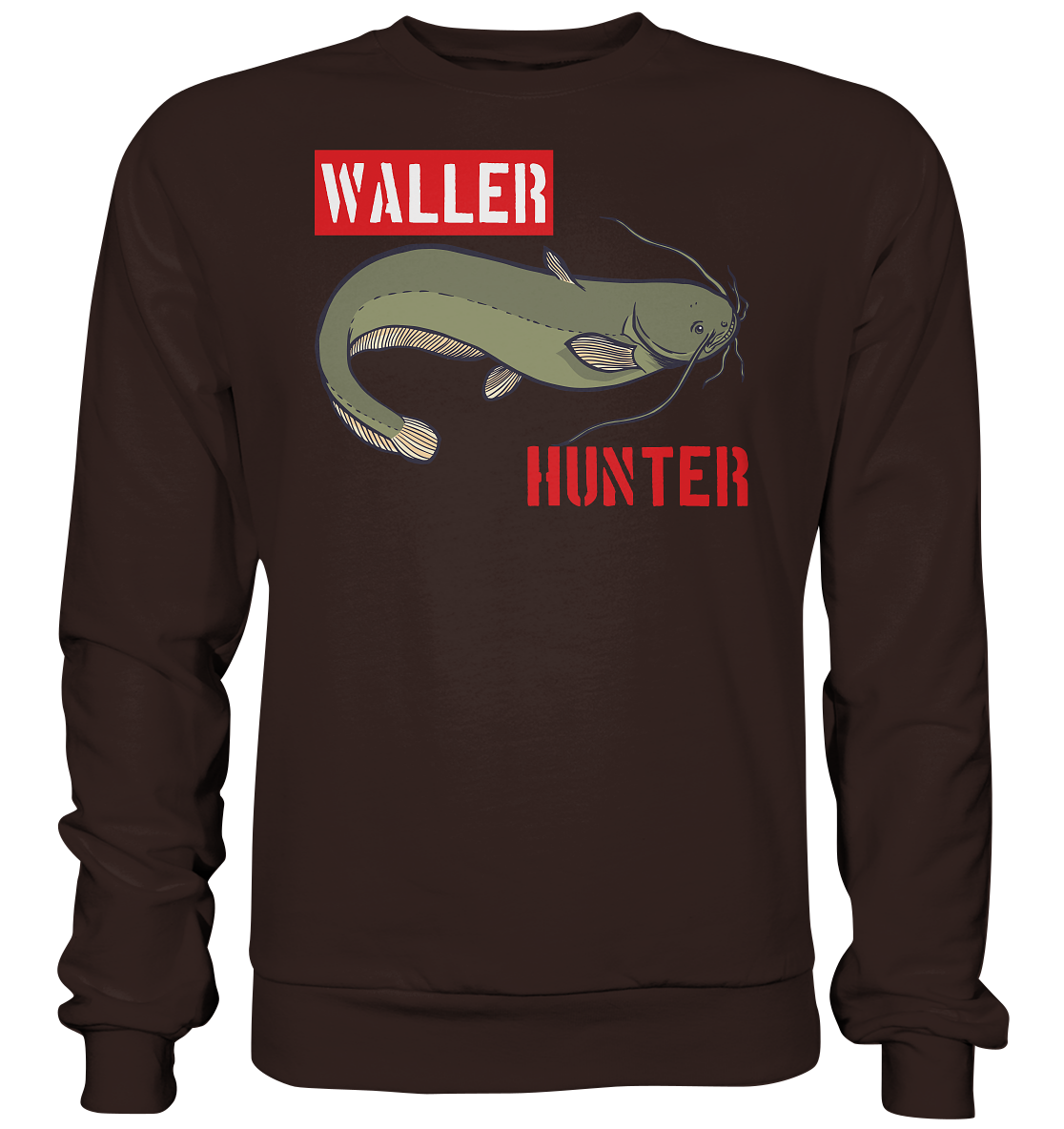 Waller Hunter - Wels Angler - Basic Sweatshirt