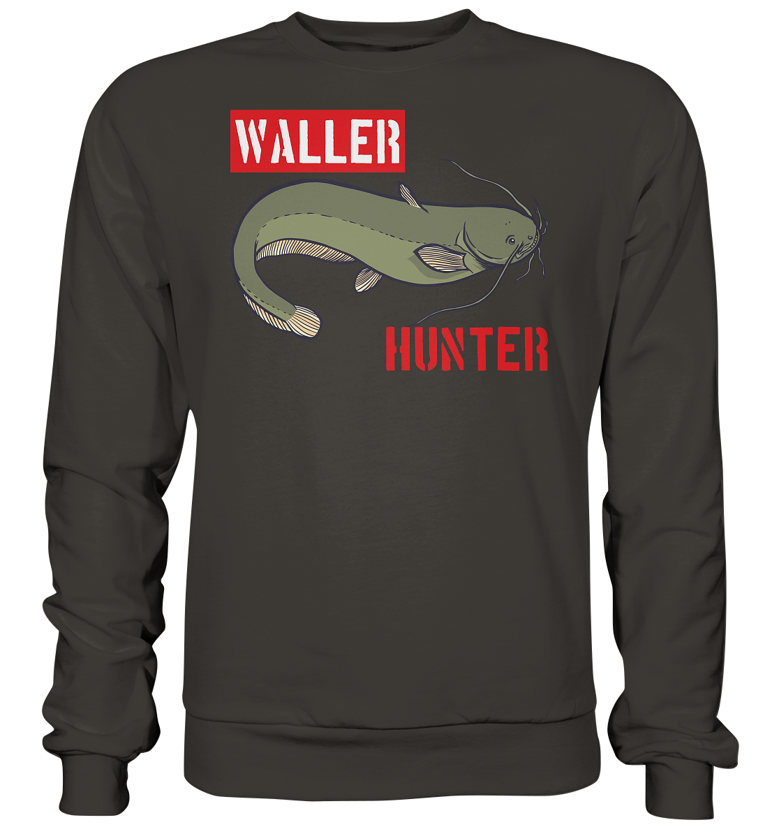 Waller Hunter - Wels Angler - Basic Sweatshirt