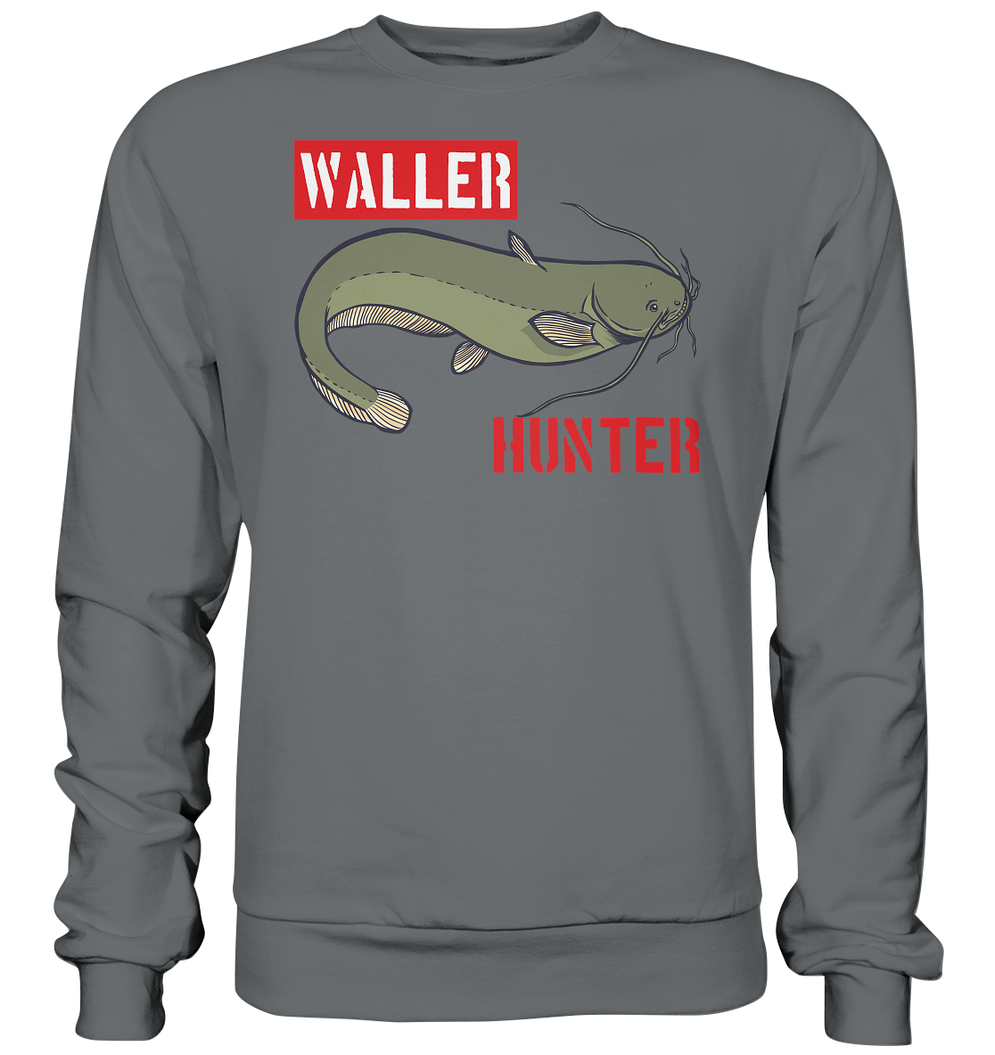 Waller Hunter - Wels Angler - Basic Sweatshirt