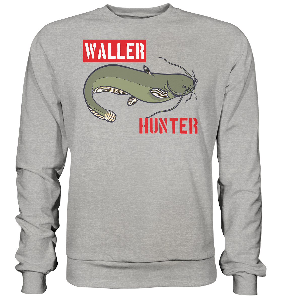 Waller Hunter - Wels Angler - Basic Sweatshirt