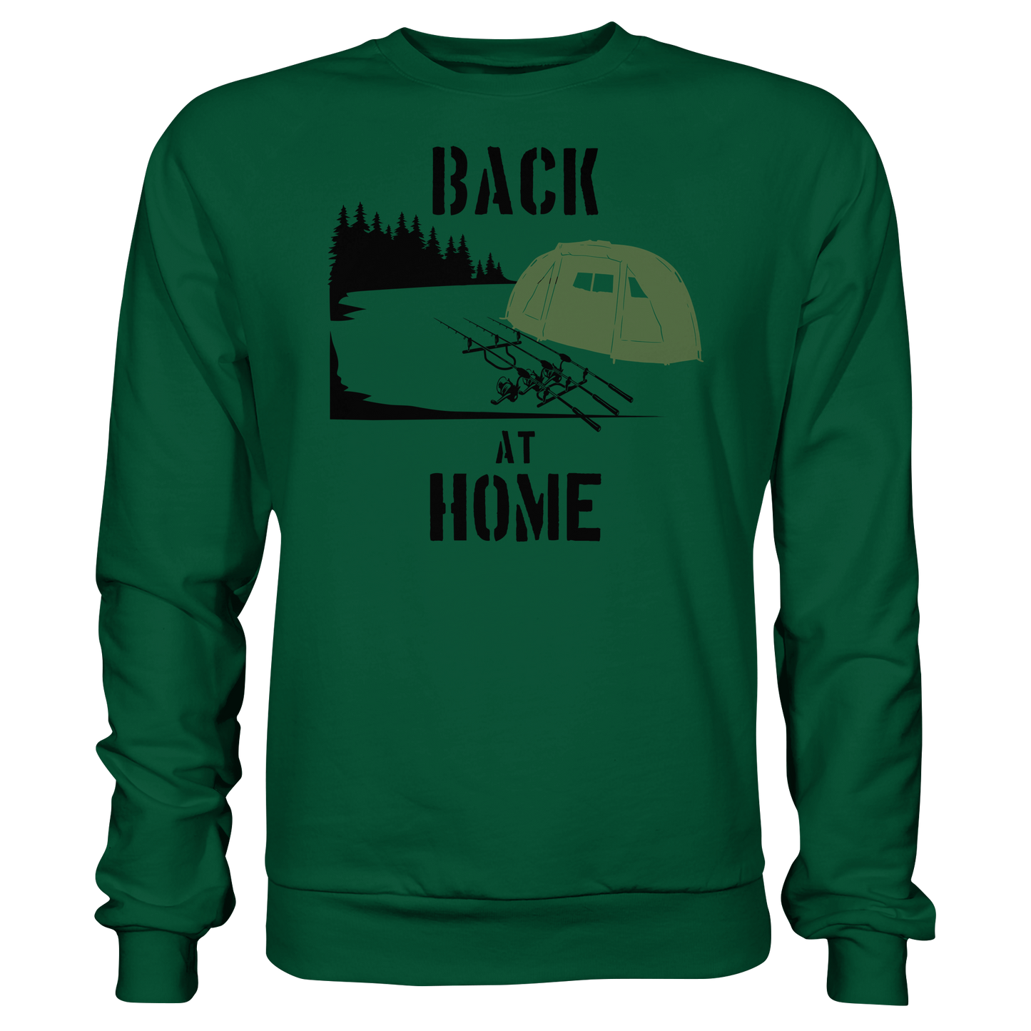 Back at Home Angler Karpfenangeln Karpfen Hotspot Angelplatz Angeln Sweatshirt