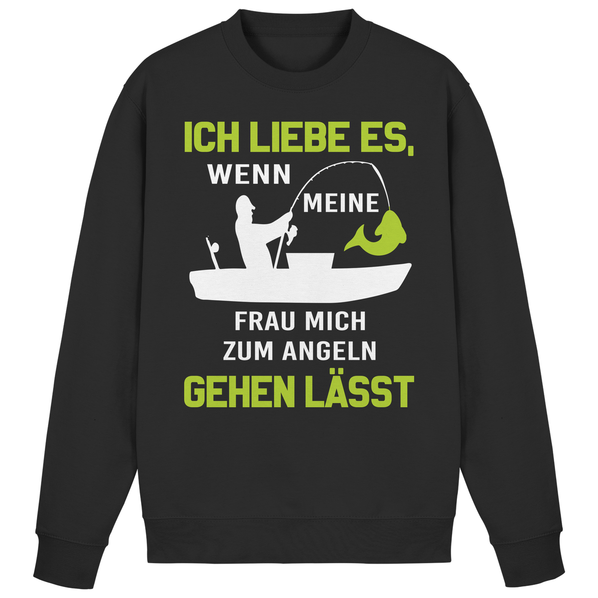 Ich liebe es wenn meine Frau mich zum Angeln gehen lässt Sweatshirt Angler Geschenk Pulli