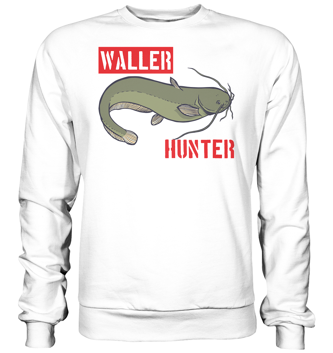 Waller Hunter - Wels Angler - Basic Sweatshirt