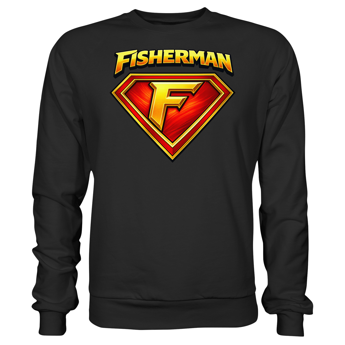 Fisherman Angler Sweatshirt – Lustige Superheld Parodie Fishing Angeln