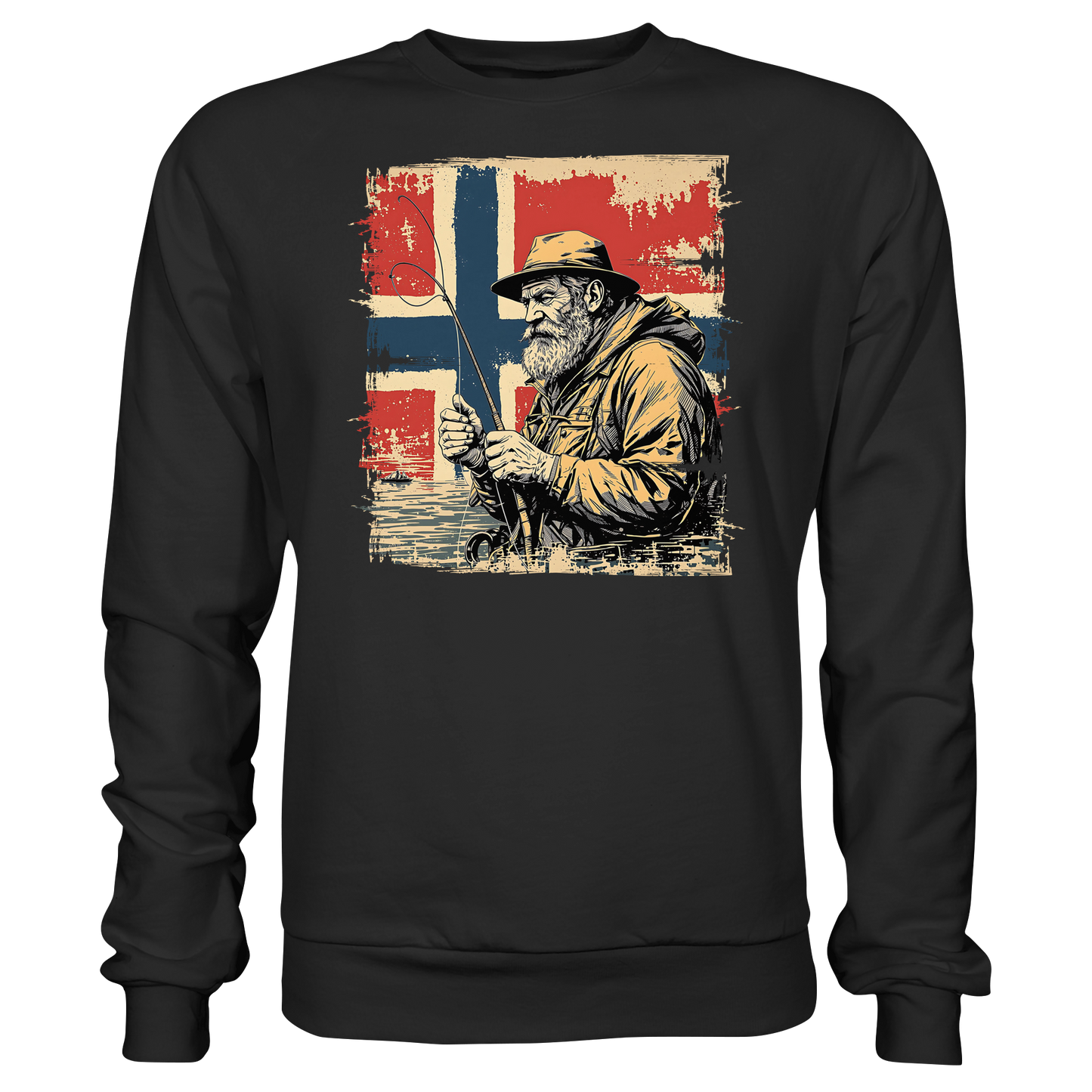 Norway Fishing Sweatshirt Angler Pullover Norwegen Sweater Geschenk