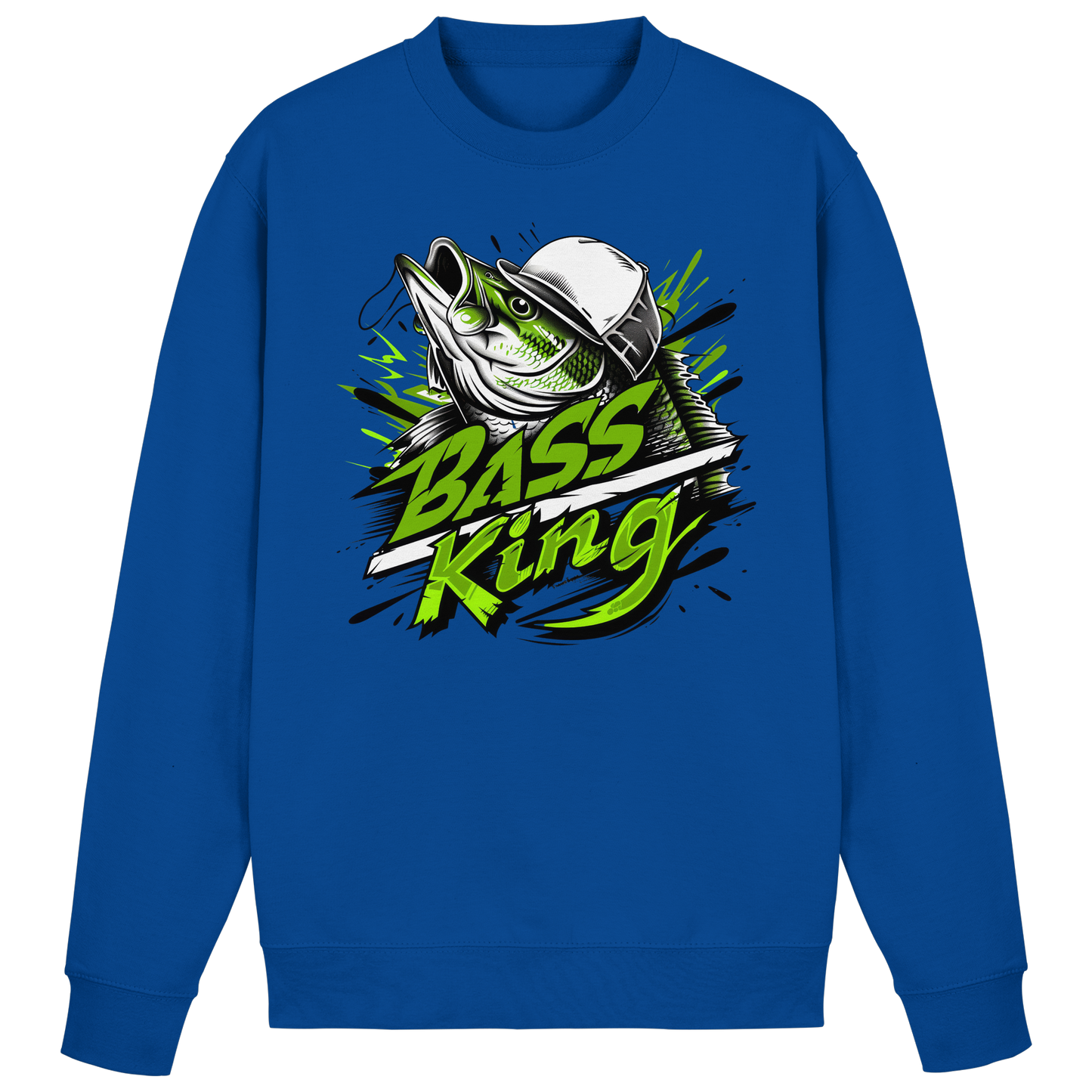 Bass King Sweatshirt Barsch Schwarzbarsch Angler Fishing Raubfisch Angeln