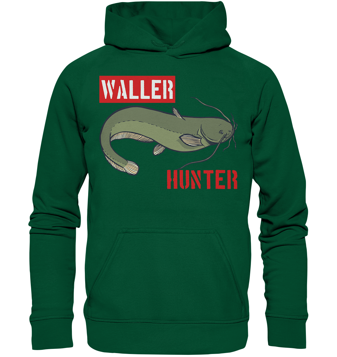 Waller Hunter - Wels Angler - Basic Unisex Hoodie