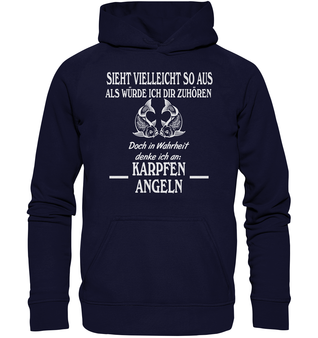 Denke an Karpfen angeln - Basic Unisex Hoodie