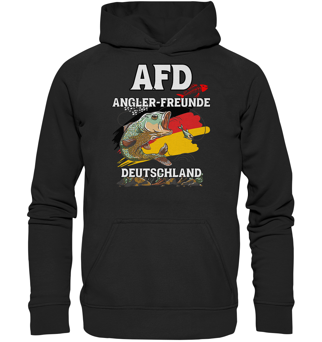 AFD Angler-Freunde Deutschland - für Angler Fischerei Hobby Männer Angelsport Karpfen Raubfisch Wels Waller Zielfisch Angeln - Basic Unisex Hoodie