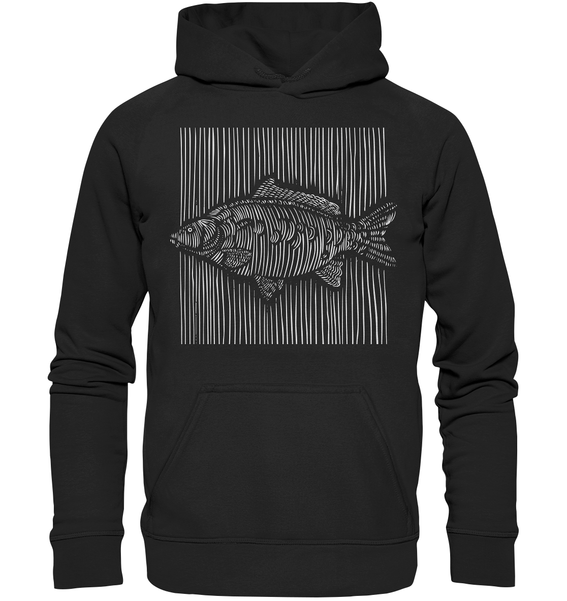 Carp Karpfen 3D Line - Basic Unisex Hoodie