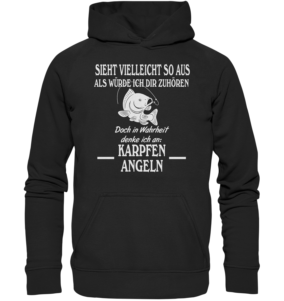 Denke an Karpfen angeln - Basic Unisex Hoodie