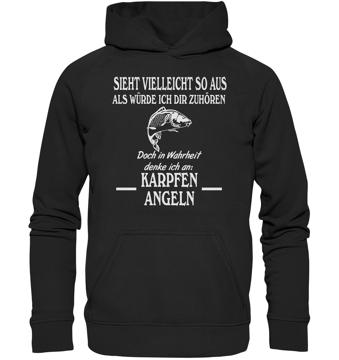 Denke an Karpfen angeln - Basic Unisex Hoodie