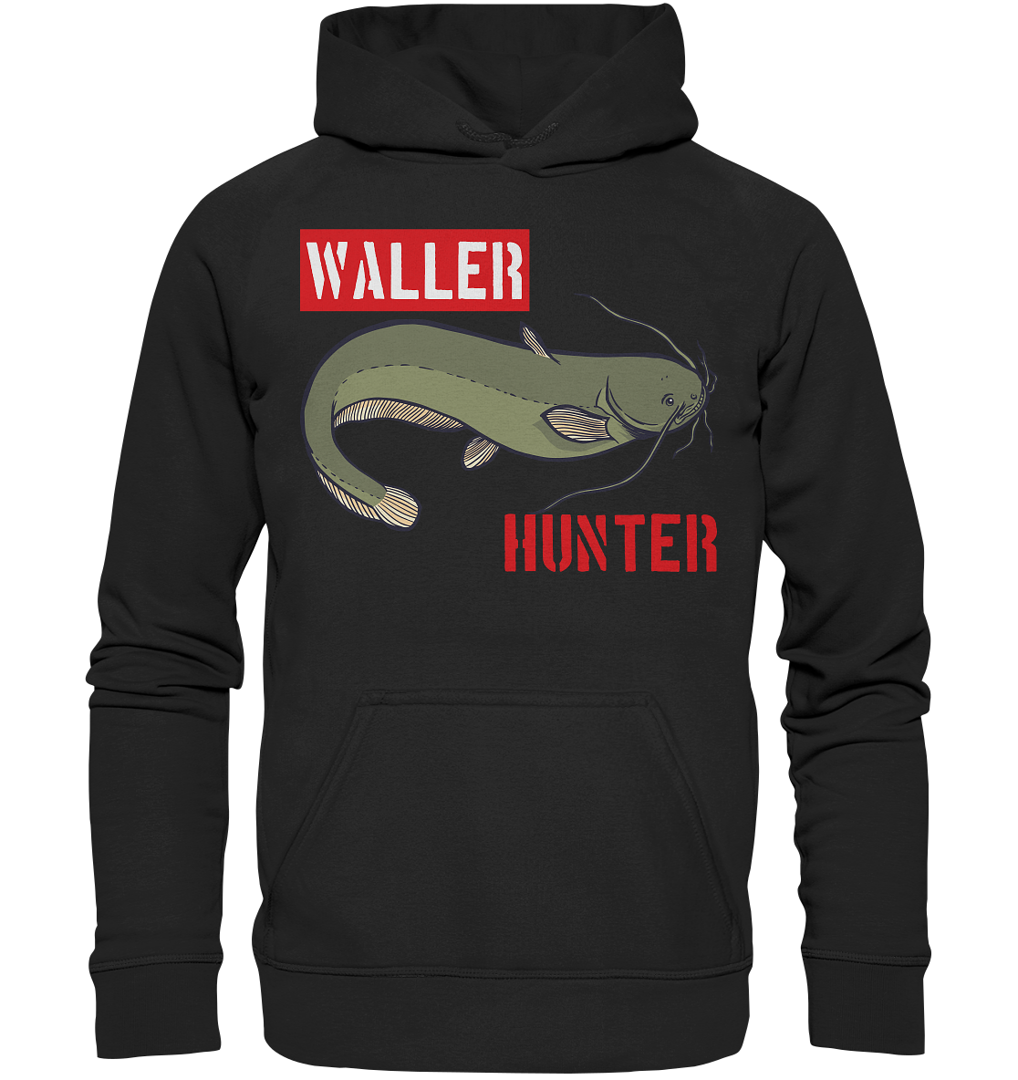 Waller Hunter - Wels Angler - Basic Unisex Hoodie