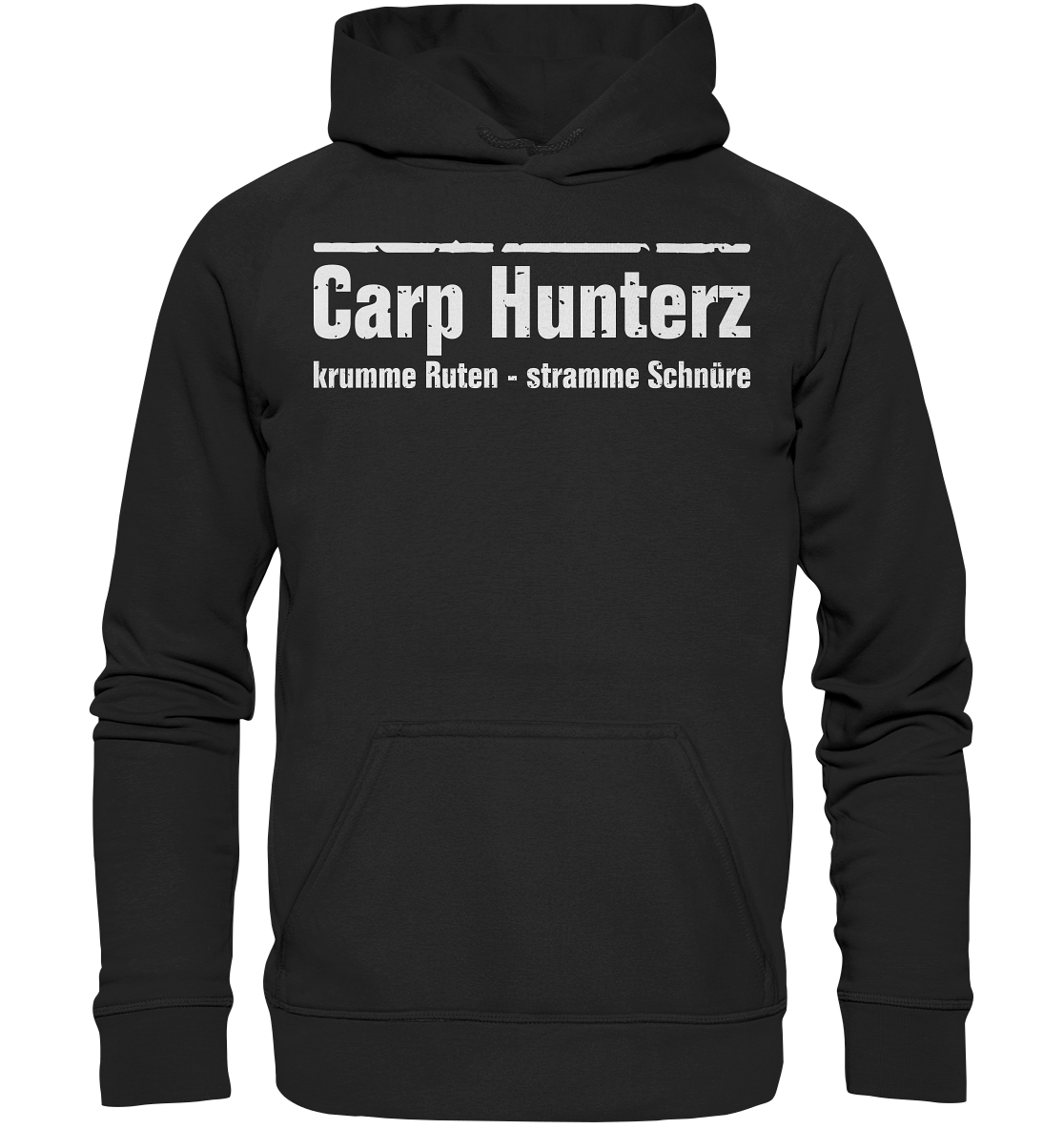 Carp Hunterz - krumme Ruten Stramme Schnüre - Basic Unisex Hoodie