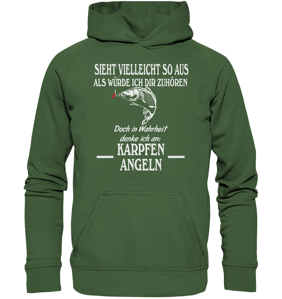 Denke an Karpfen angeln - Basic Unisex Hoodie