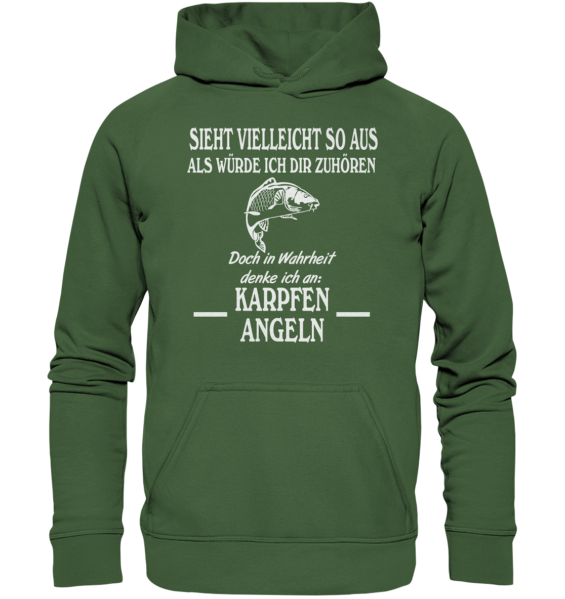 Denke an Karpfen angeln - Basic Unisex Hoodie
