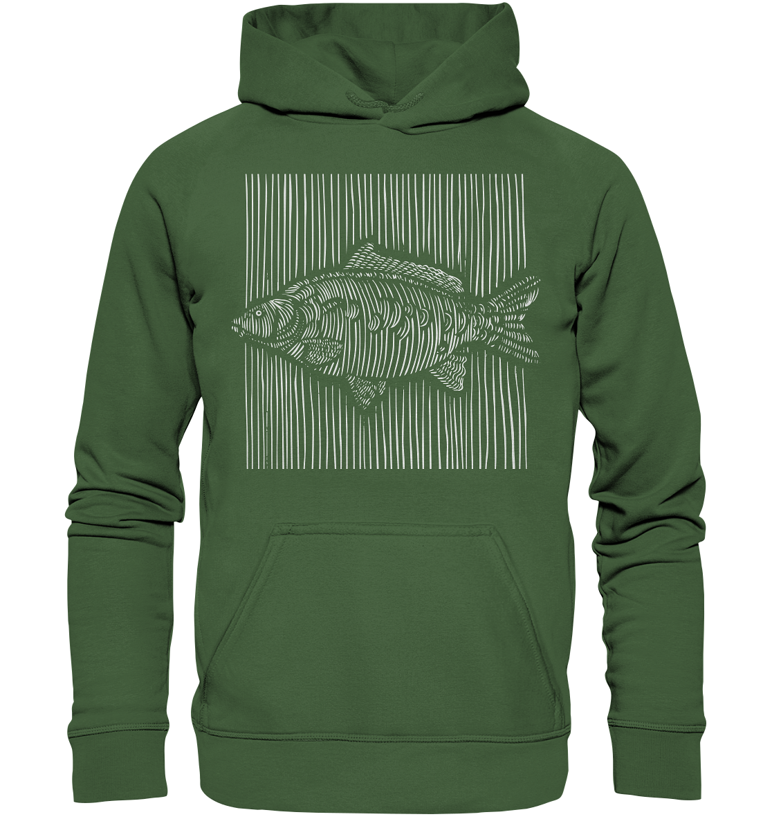 Carp Karpfen 3D Line - Basic Unisex Hoodie