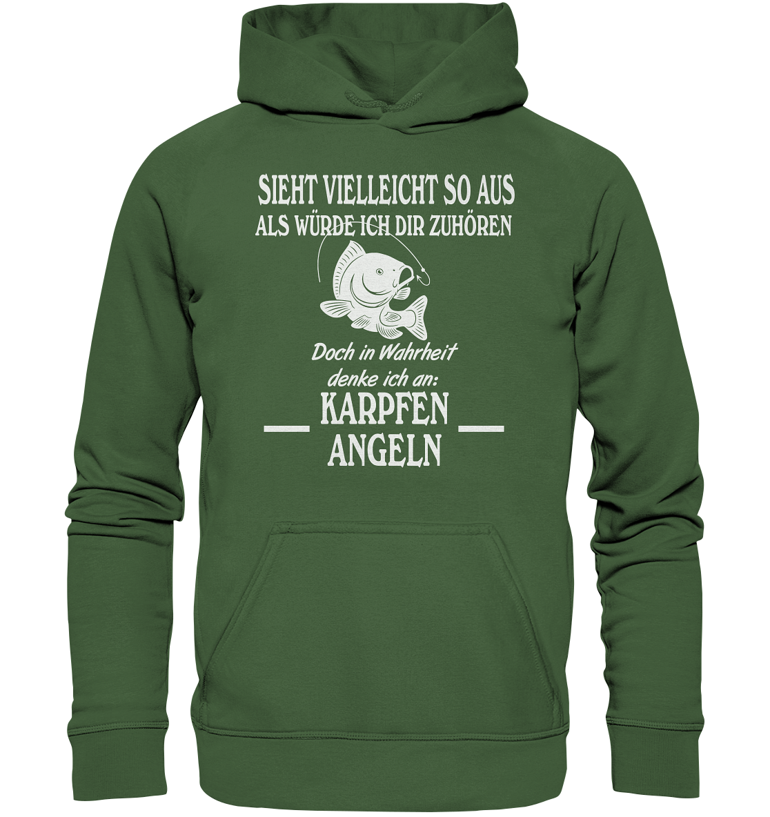 Denke an Karpfen angeln - Basic Unisex Hoodie