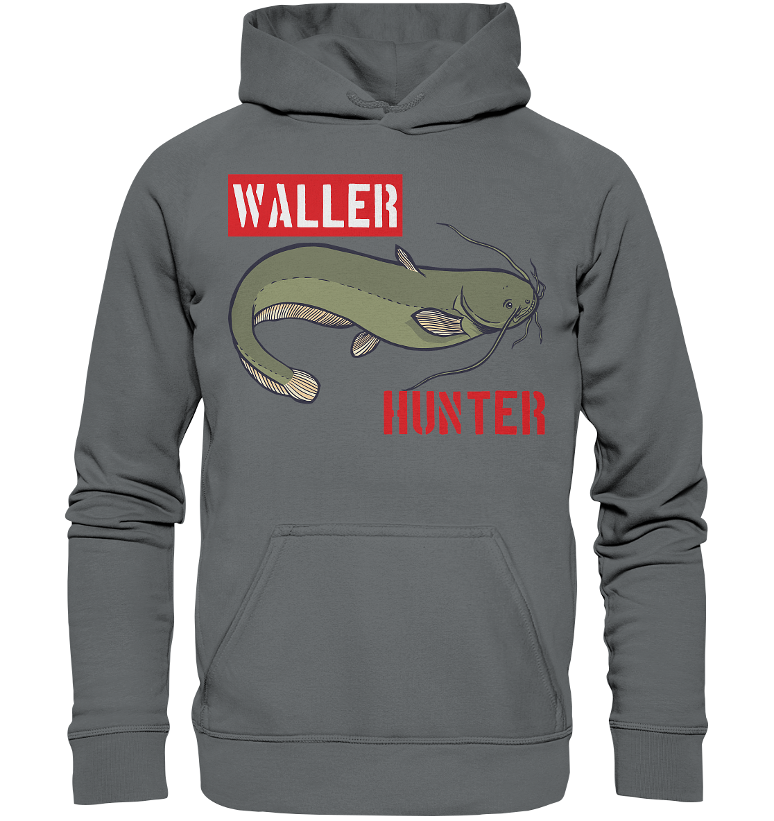 Waller Hunter - Wels Angler - Basic Unisex Hoodie