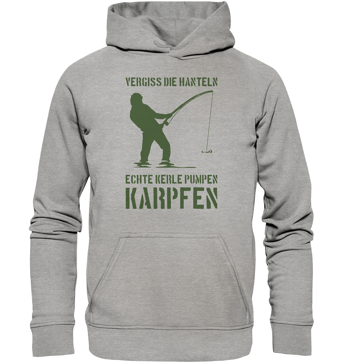 Vergiss die Hanteln echte Kerle pumpen Karpfen - Basic Unisex Hoodie