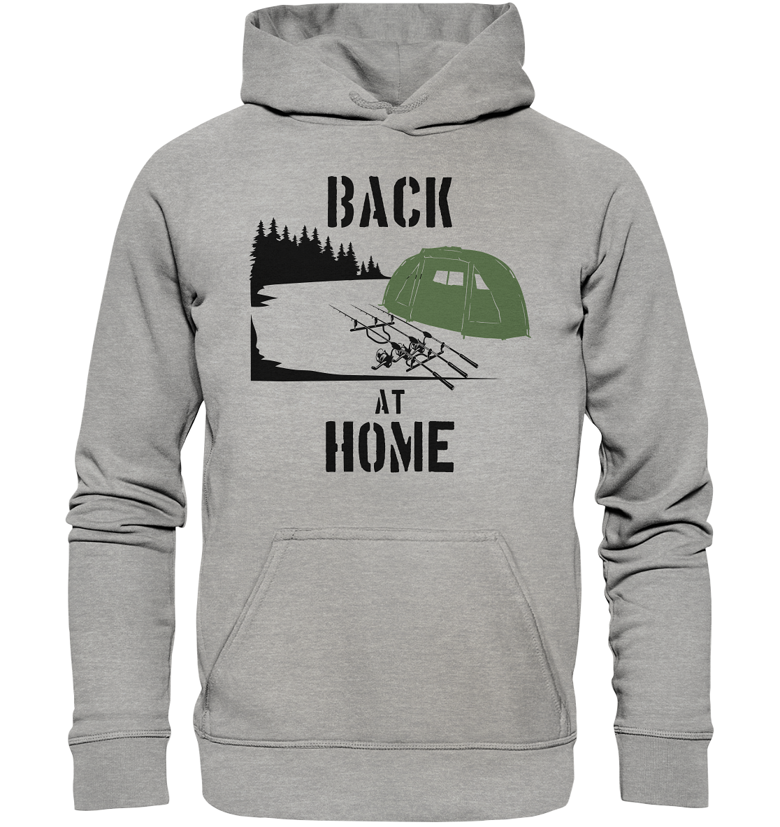 Back at Home - Karpfenangeln - Basic Unisex Hoodie