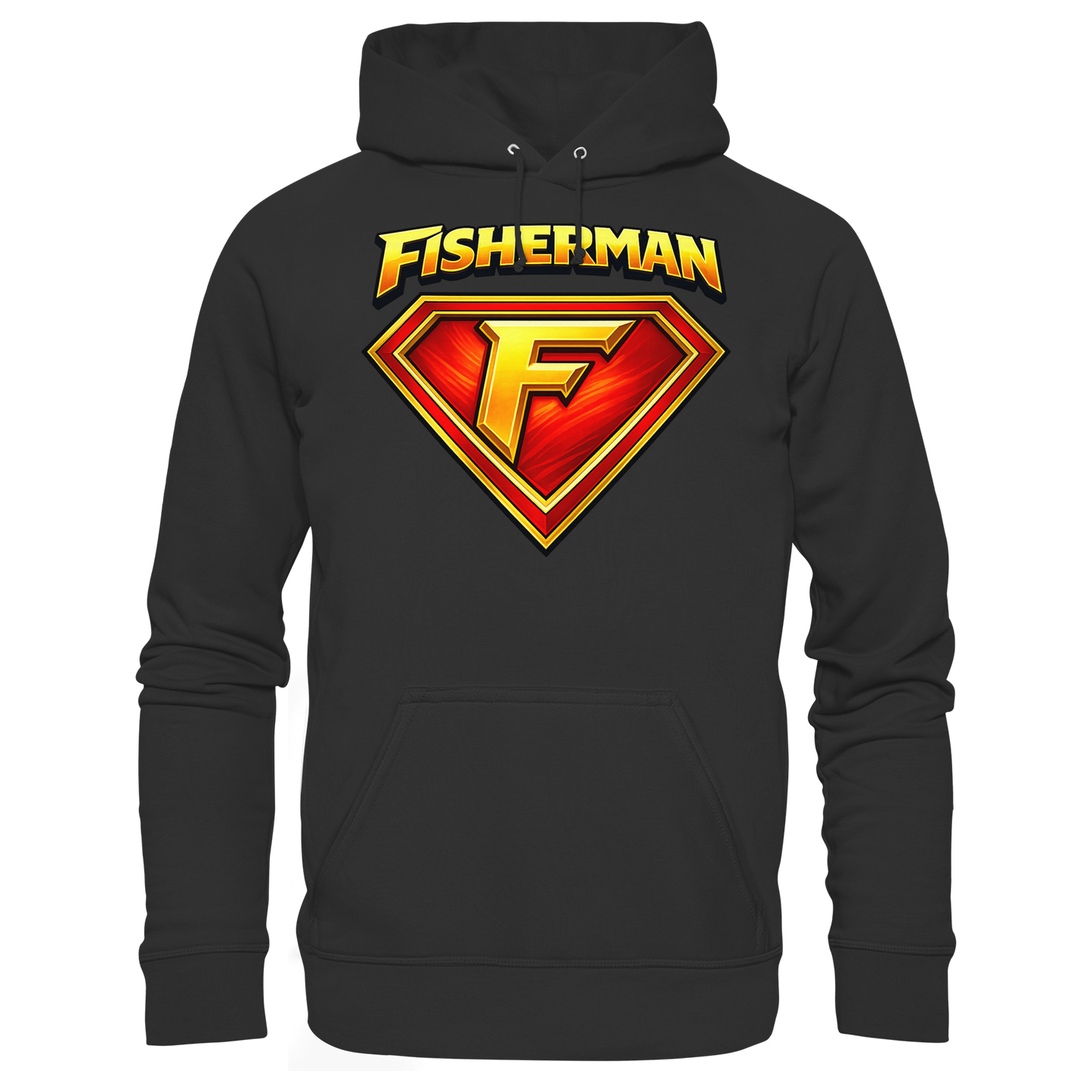 Fisherman Angler Hoodie Lustige Superheld Parodie Fishing Kapuzenpulli