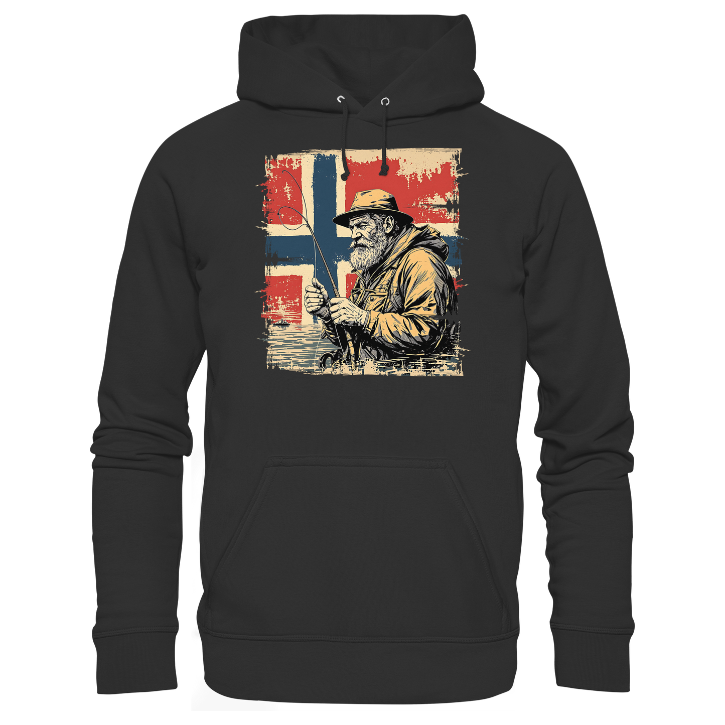Norway Fishing Hoodie Angler KaPu Norwegen Kapuzenpulli Geschenk
