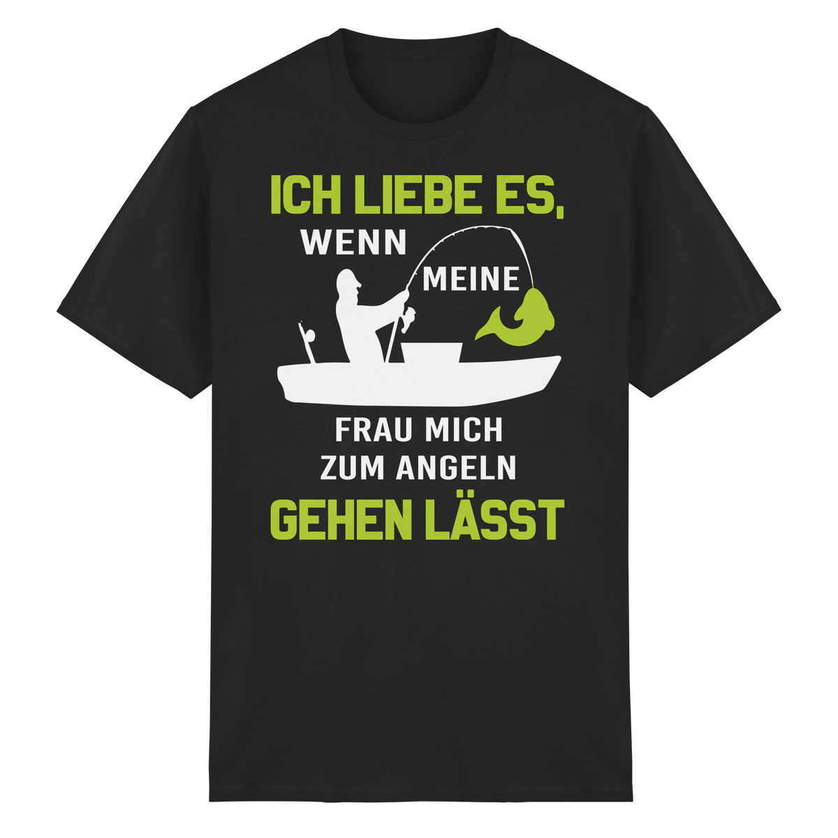 Ich liebe es wenn meine Frau mich zum Angeln gehen lässt T-Shirt Angler Geschenk Shirt