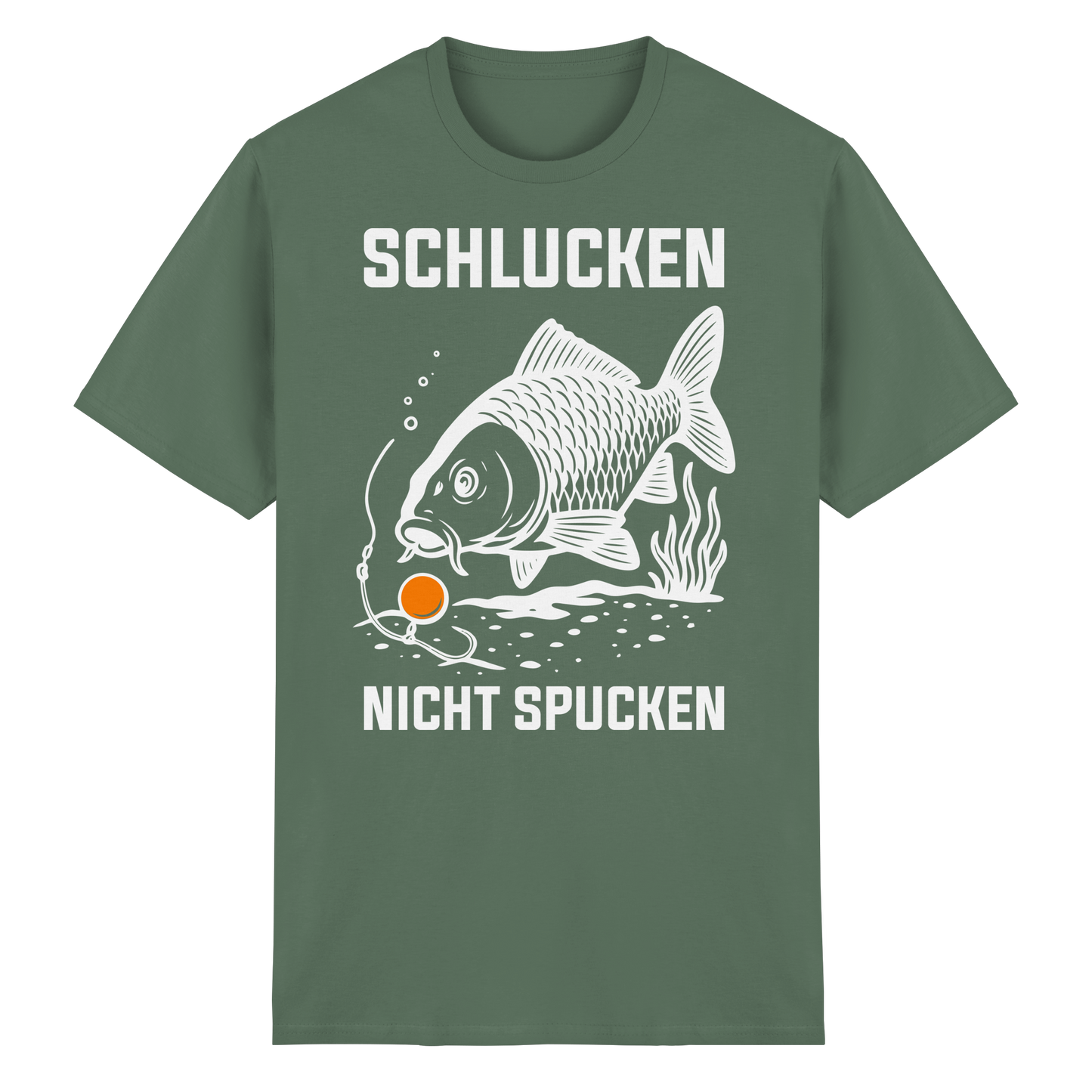 Schlucken nicht Spucken Carp Fishing Hunter Karpfen Angeln Boilies T-Shirt