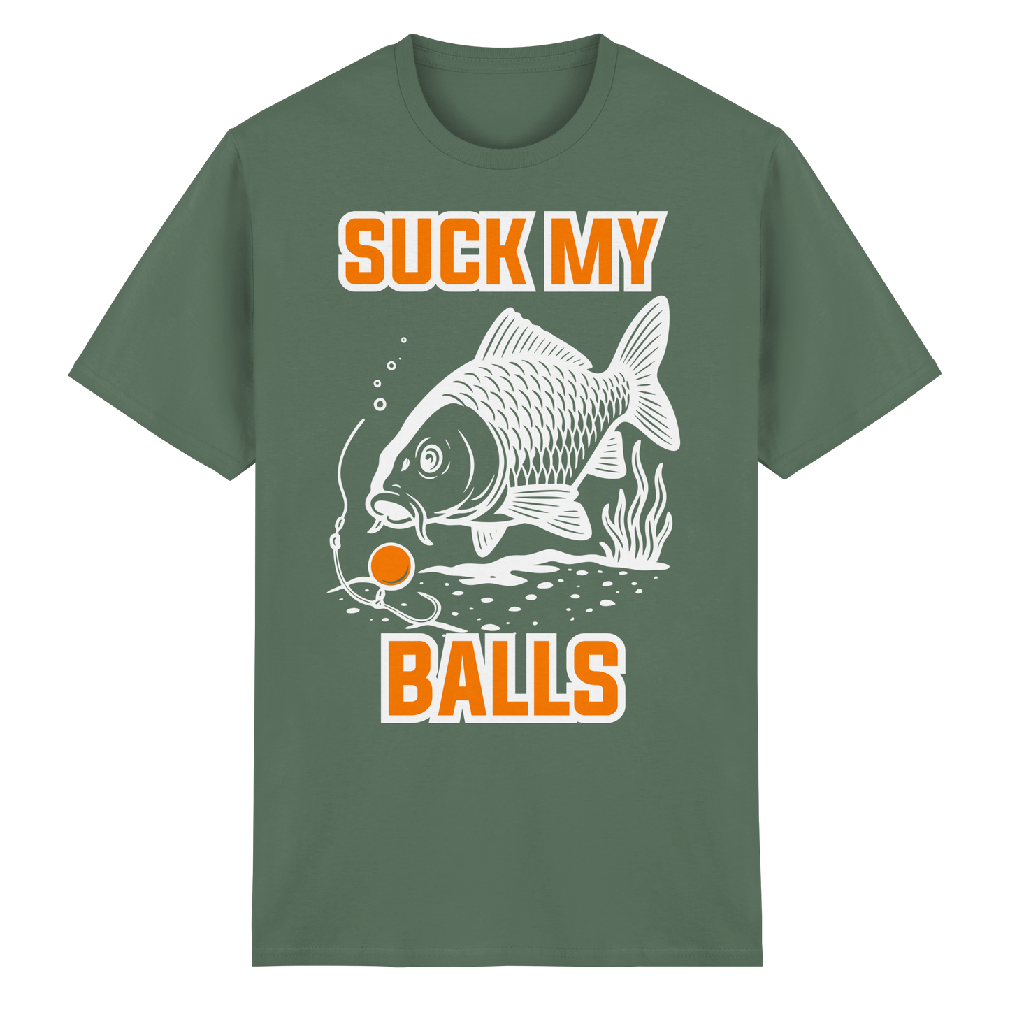 SUCK MY BALLS - Carp Fishing Hunter Karpfen Angeln Angler Boilies T-Shirt