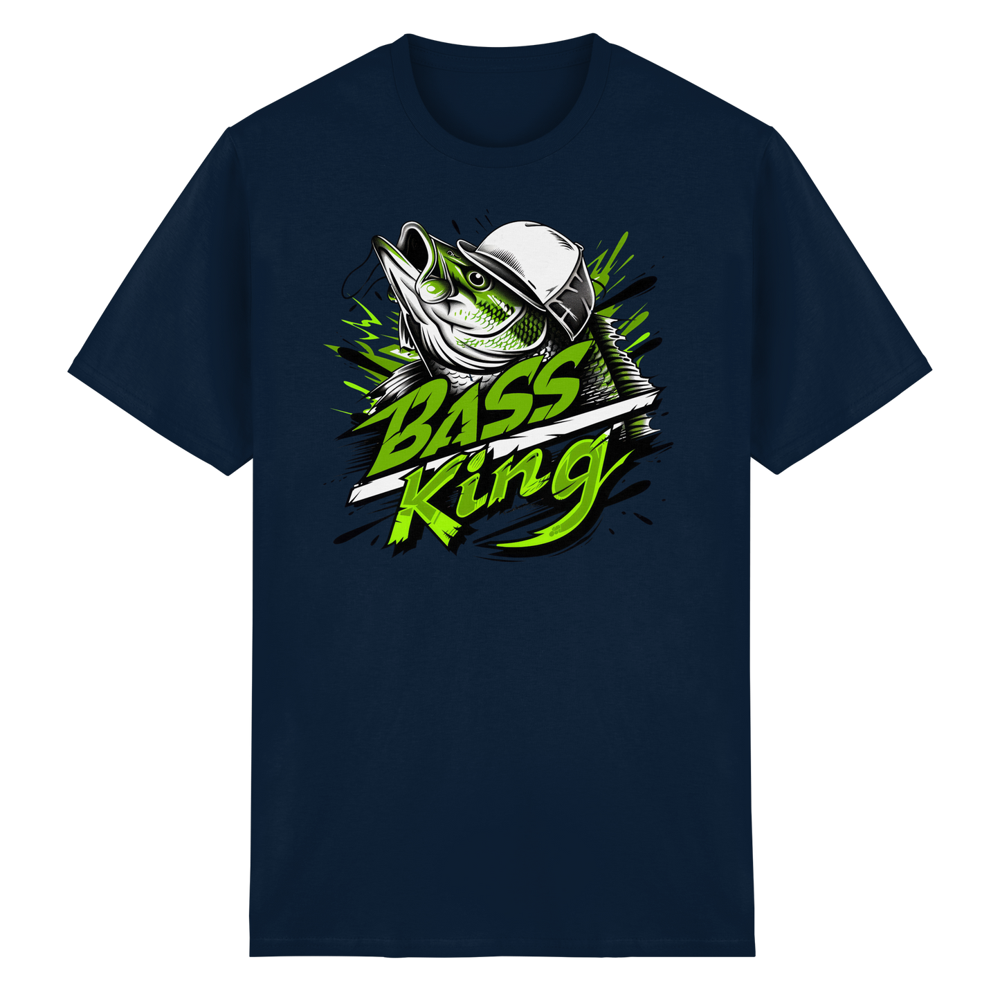 Bass King Shirt Barsch Schwarzbarsch Angler T-Shirt Fishing Raubfisch Angeln