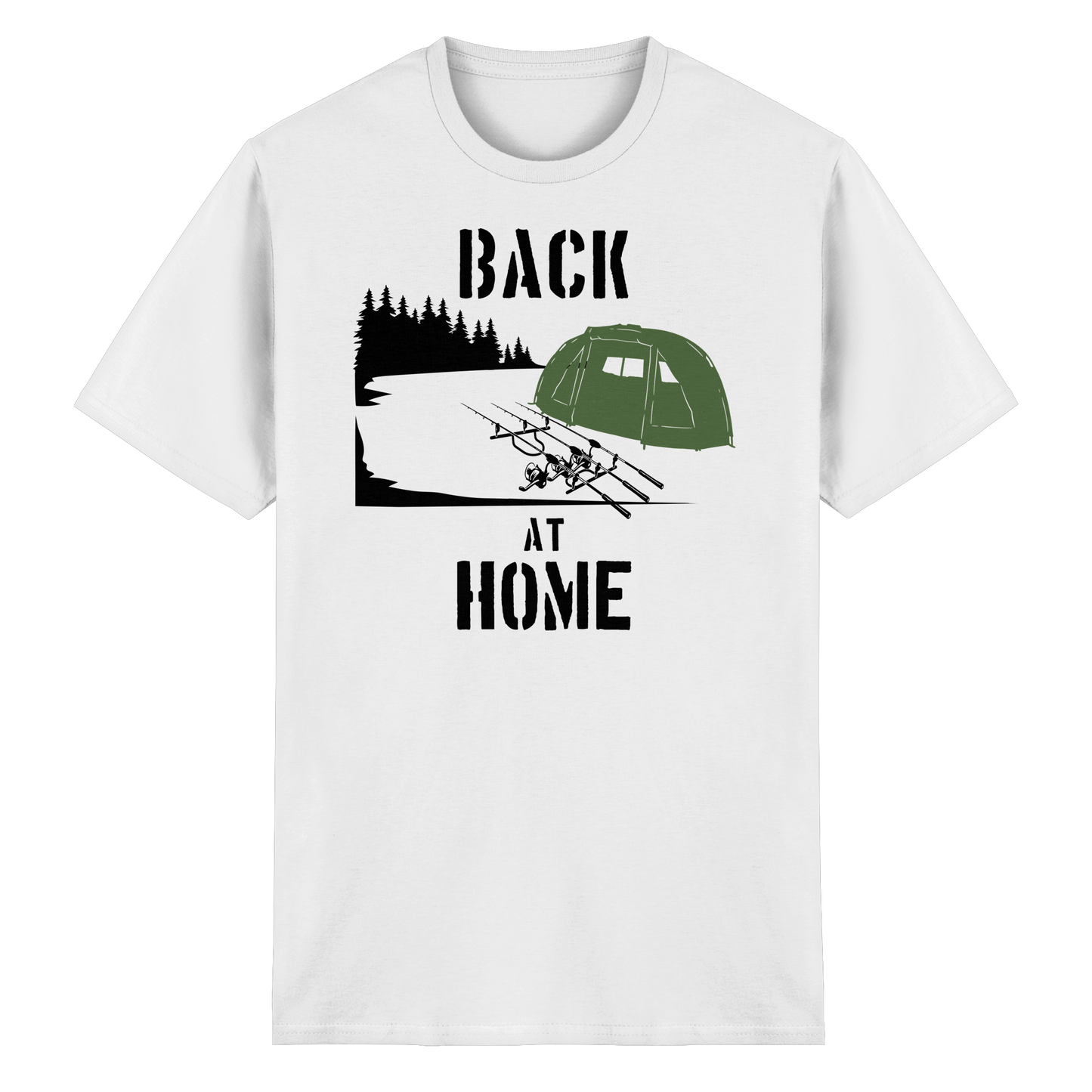 Back at Home Angler Karpfenangeln Karpfen Hotspot Angelplatz Angeln Carp T-Shirt