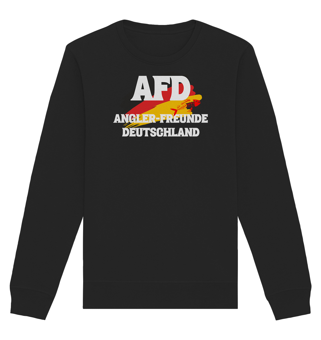 AFD Angler-Freunde Deutschland - für Angler Fischerei Hobby Männer Angelsport Karpfen Raubfisch Wels Waller Zielfisch Angeln - Organic Basic Unisex Sweatshirt