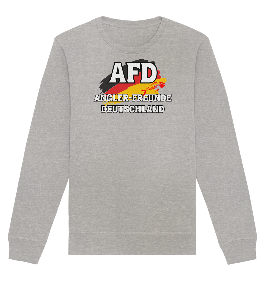 AFD Angler-Freunde Deutschland - für Angler Fischerei Hobby Männer Angelsport Karpfen Raubfisch Wels Waller Zielfisch Angeln - Organic Basic Unisex Sweatshirt