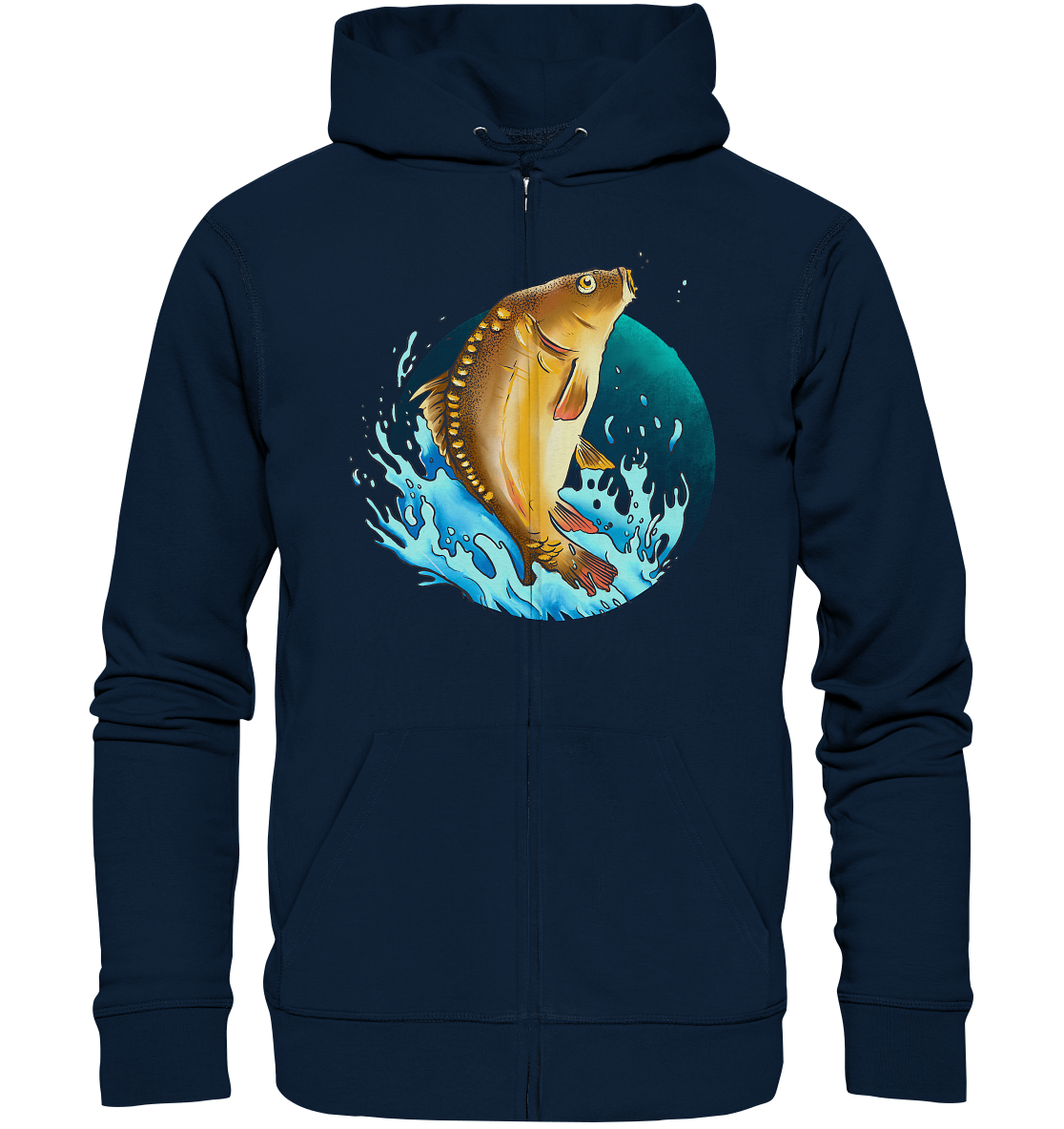 Springender Karpfen - Organic Zipper