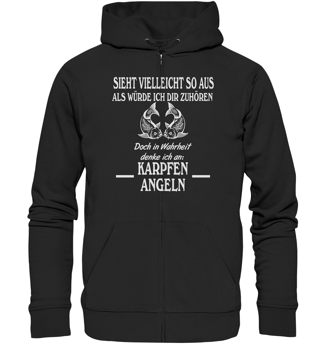Denke an Karpfen angeln - Organic Zipper