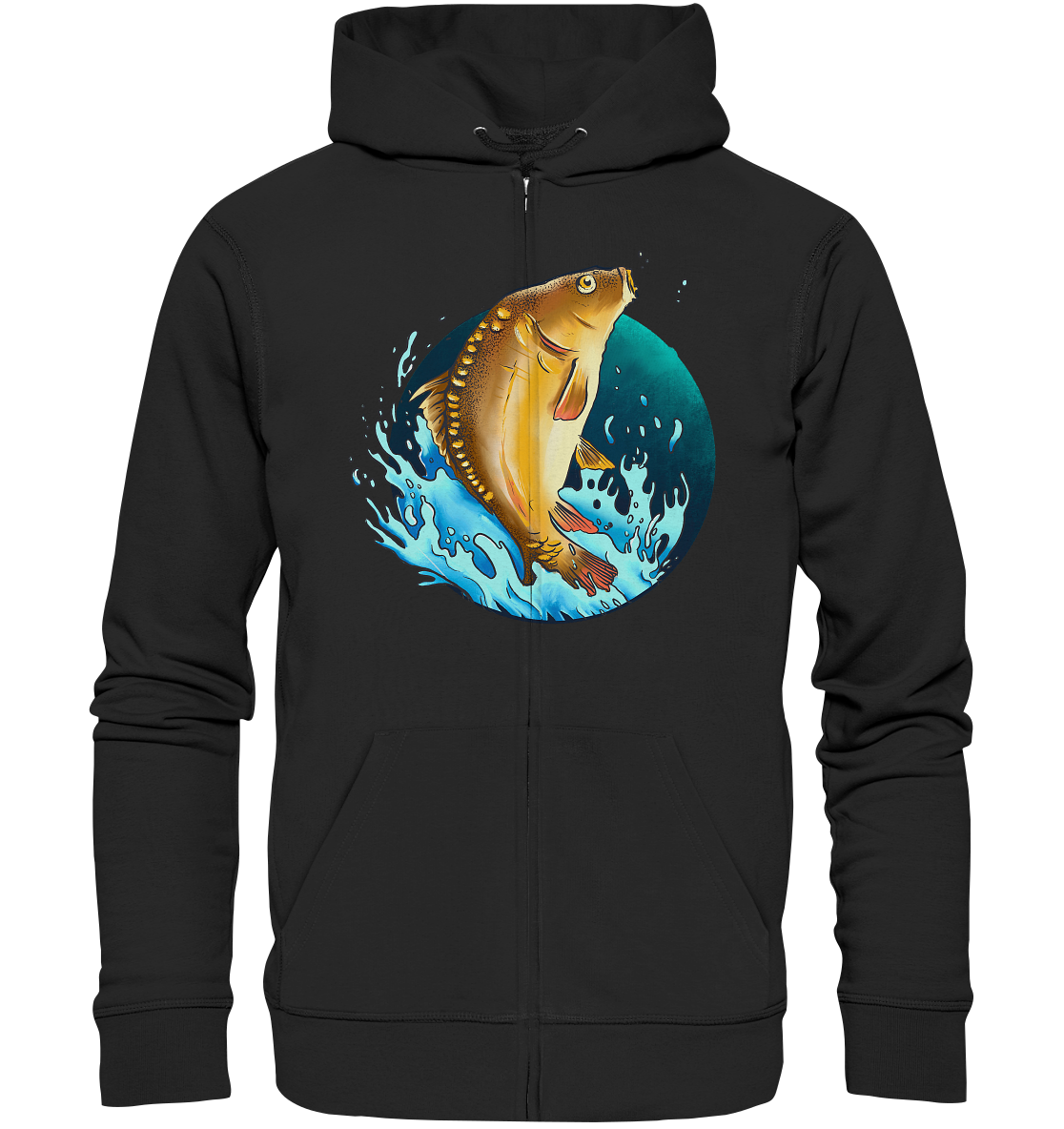 Springender Karpfen - Organic Zipper