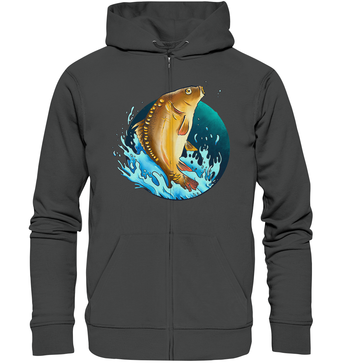 Springender Karpfen - Organic Zipper
