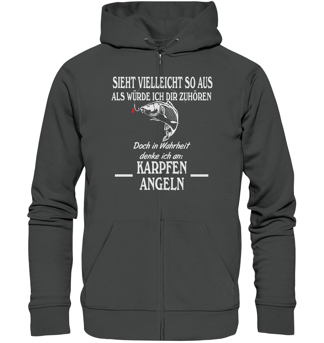 Denke an Karpfen angeln - Organic Zipper