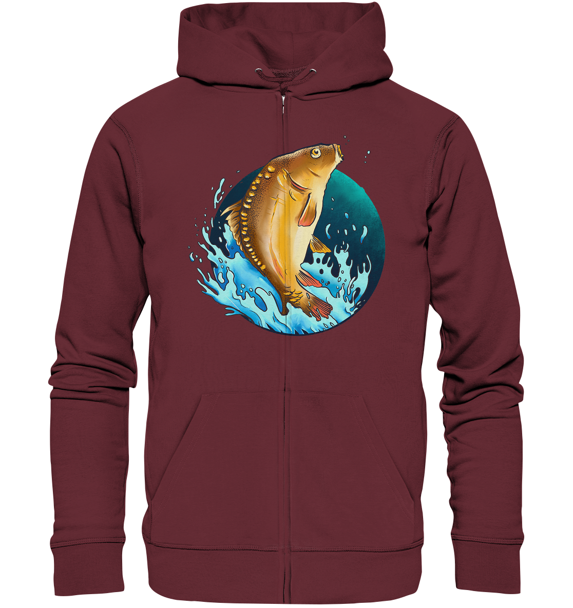 Springender Karpfen - Organic Zipper