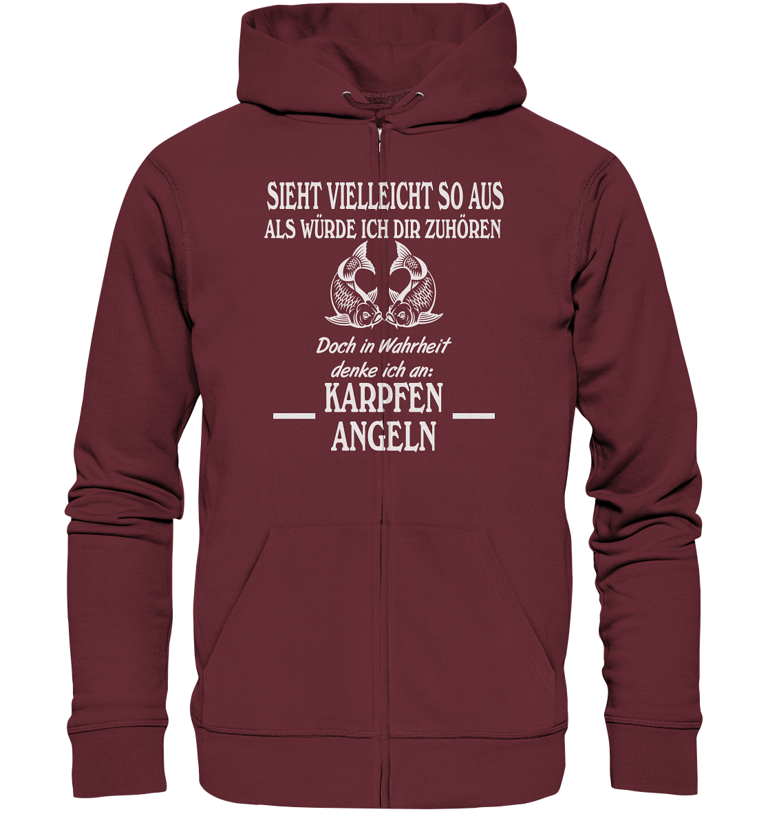 Denke an Karpfen angeln - Organic Zipper