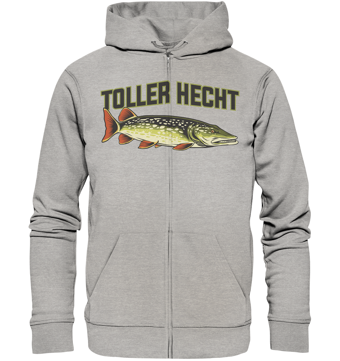 Toller Hecht - lustiges Motiv für den Hechtangler - Organic Zipper