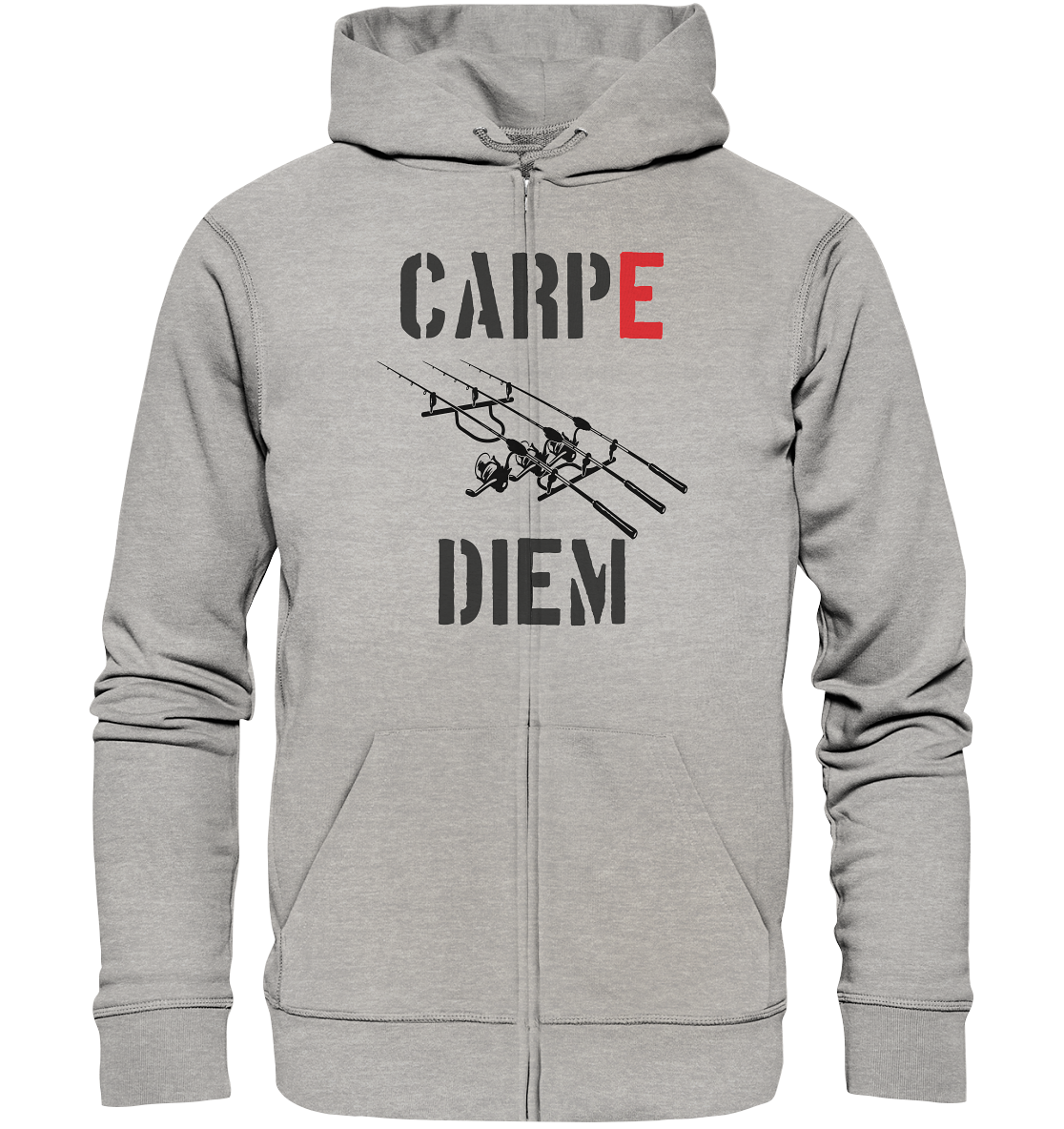 CARPE DIEM - Karpfenangler Karpfen Carp - Organic Zipper
