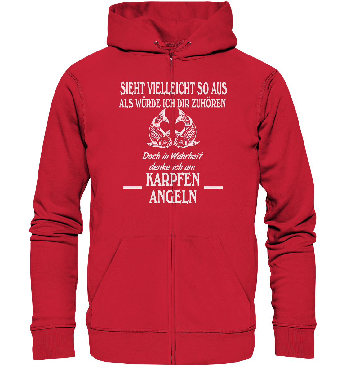 Denke an Karpfen angeln - Organic Zipper