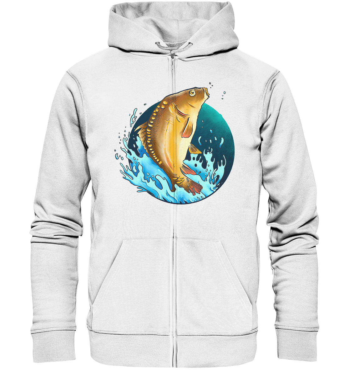 Springender Karpfen - Organic Zipper