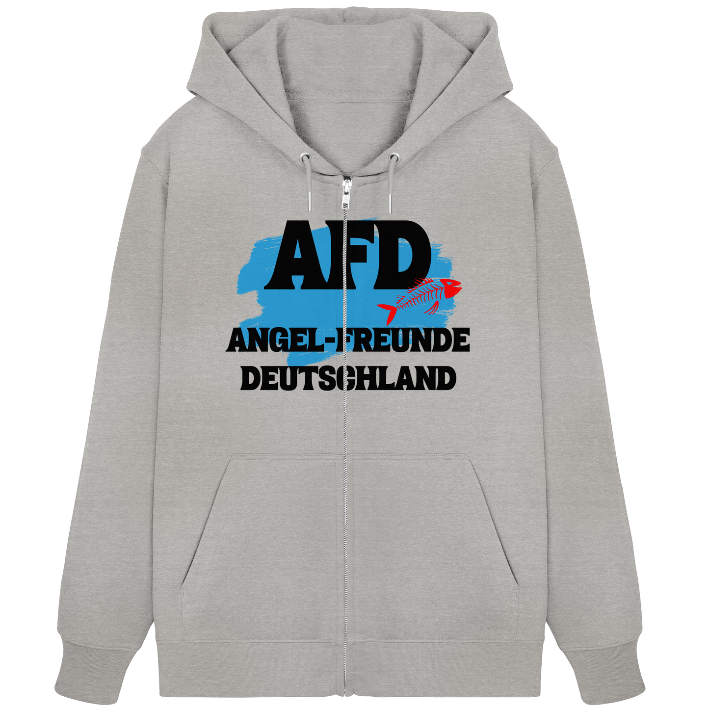 AFD Angel-Freunde Deutschland - für Angler Fischerei Hobby Männer Angelsport Karpfen Raubfisch Wels Waller Zielfisch Angler - Organic Zipper