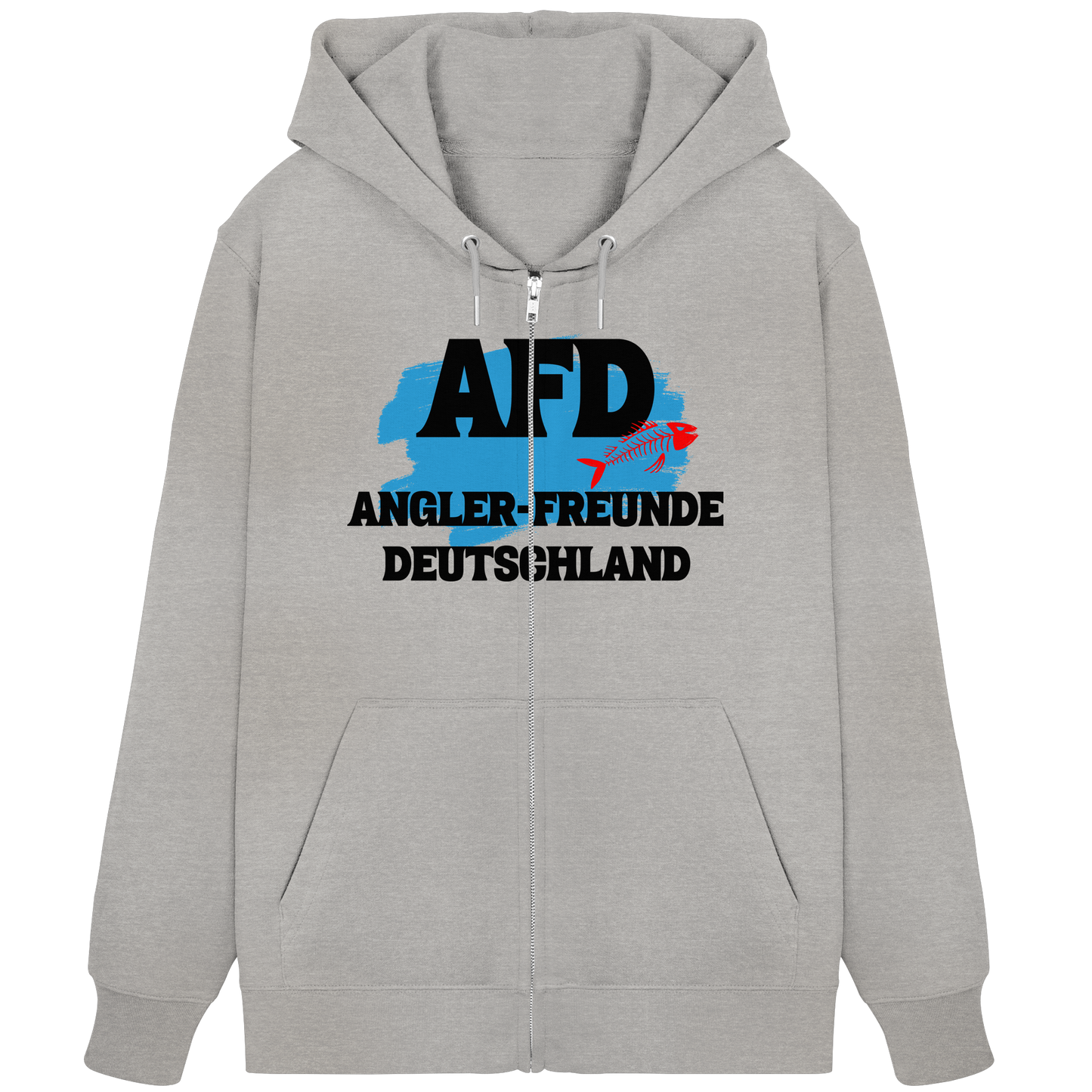 AFD Angel-Freunde Deutschland - für Angler Fischerei Hobby Männer Angelsport Karpfen Raubfisch Wels Waller Zielfisch - Organic Zipper