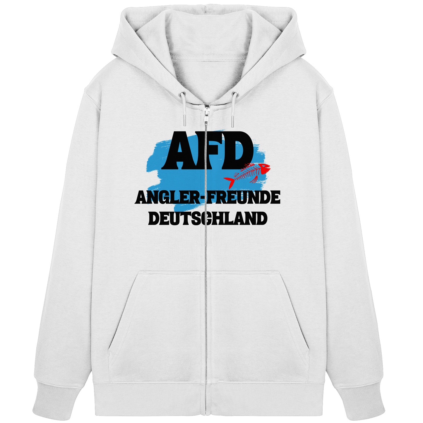 AFD Angel-Freunde Deutschland - für Angler Fischerei Hobby Männer Angelsport Karpfen Raubfisch Wels Waller Zielfisch - Organic Zipper